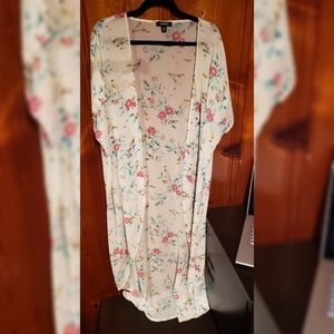 Floral long kimono